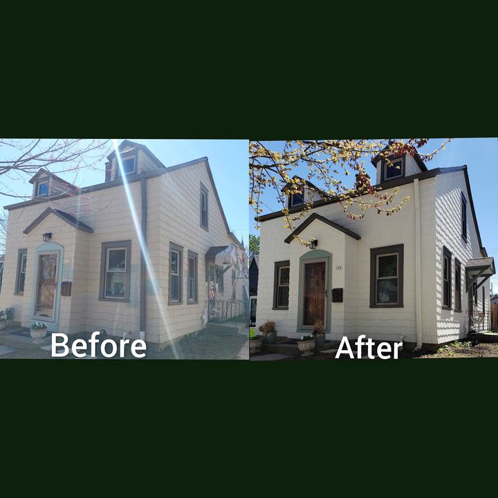 Cape Cod front, before and after
