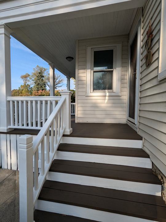 Porch stairs, finished