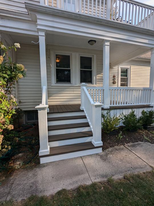 Porch stairs and railings